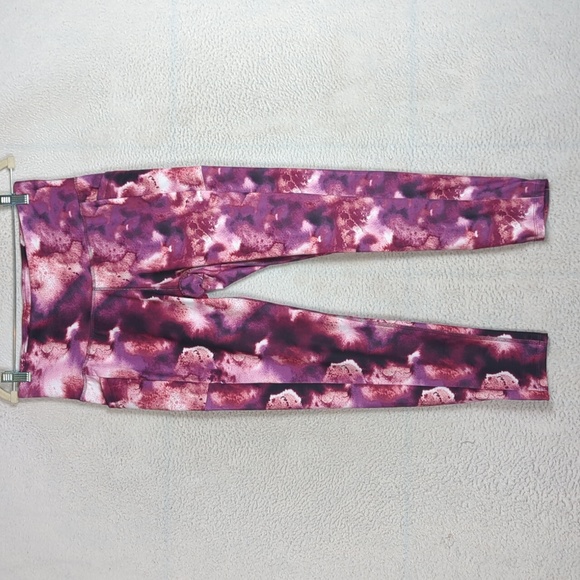 yogasmoga Pants - Yogasmoga Women's Pink Watercolor Athletic Yoga Pants‎ Leggings Size L